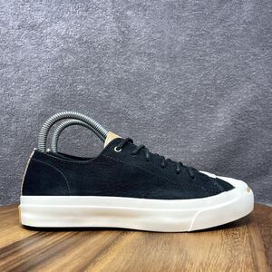 Converse Jack Purcell Shoes Women's 6.5 Slip On Sneaker Black Leather Suede Low